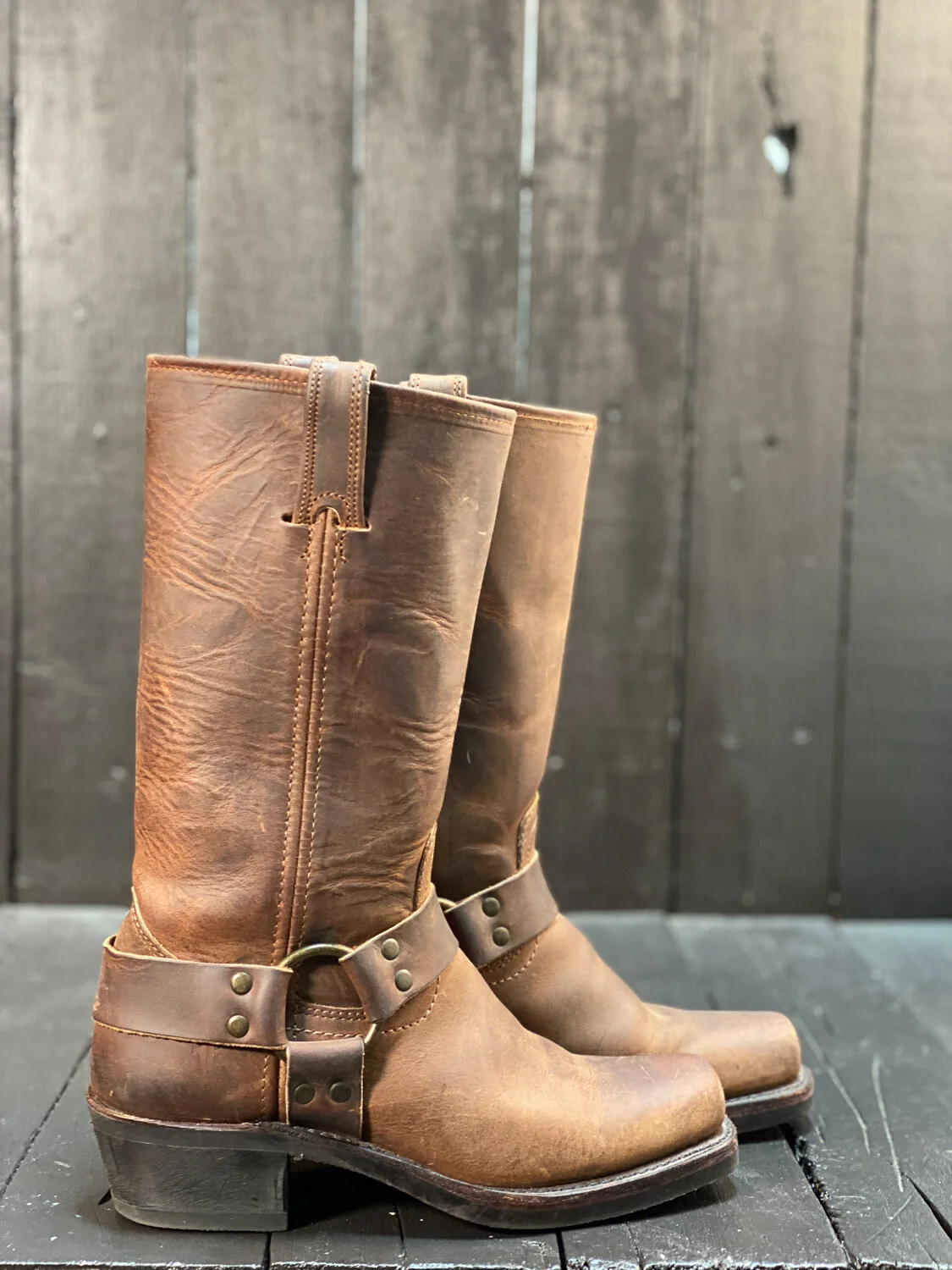 Frye riding boots sales brown